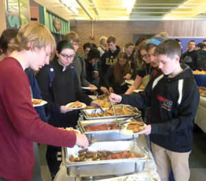Members of the Class of 2019 enjoy a victory breakfast.                                          Courtesy
