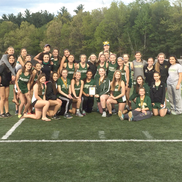 The Nashoba Girls Track team won the Mid-Wach B League Championship on May 18 in Bolton.                                                                    Courtesy Tania Rich