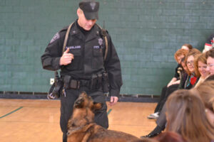 Dozer and his human partner, Eric Ramsland.                                                         (Ann Needle)