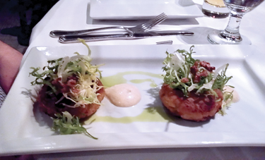 Crab cakes that were “outrageously good” at Fish (Rob Kean)