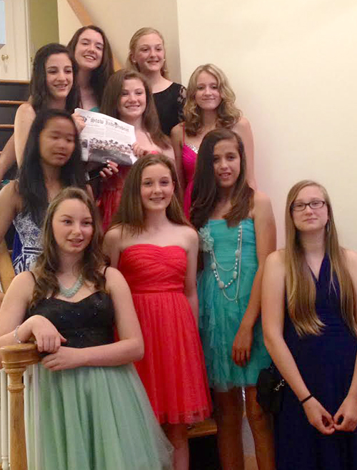 Hale Middle School students before the 8th grade Semi-Formal 