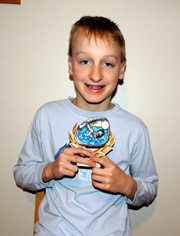Quinn Gross  with his MVP award Courtesy