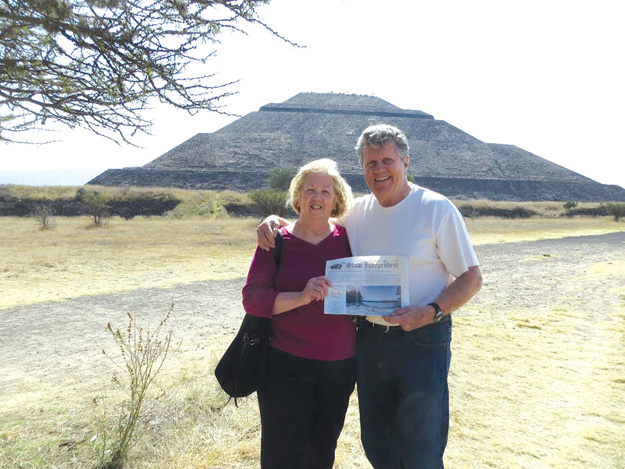 Roy and Diane Miller at the Pyramid of the Sun outside Mexico City.