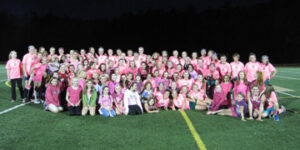 All three field hockey programs together at the most recent “stick sister” tailgate event at Nashoba.                                                                           Courtesy