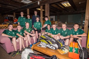 Pictured at left, the varsity tennis team (left to right): Brenden McMullen, Nathan Campbell, Jonny Gjeltema, Michael Fulciniti, Marc Descoteaux, Andrew Bilodeau, Matt McNulty, Cameron Stephens, Cameron Choquette, Colton Choquette, Brian Boyle.                                        Adrian Flatgard; frequentflyerphotographer@gmail.com 