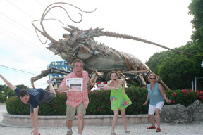 The Wilber family – Jared, Bob, Lindsey and Karen fleeing from a menacing giant spiny lobster while on vacation to Key West, Florida prior to dropping Jared off for his freshman year at Emory University in Atlanta, Georgia.