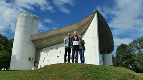 During a visit to his native Switzerland, Stow resident Raoul Graf brought the Stow Independent and his older children living in California, Olivia and Tommy, to the famous chapel of Notre Dame du Haut in Ronchamp, France, built by Le Corbusier 60 years ago. Another memorable moment of many was the final hike to Creux du Van, Val de Travers, in Switzerland.