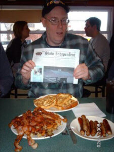 Every month the COA has a diner trip - This is the breakfast Eddie Warren ordered at a recent COA trip to a diner in Oxford.  