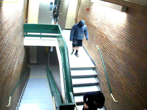 Two of the enhanced video stills from Nashoba security camera.  More are posted on the Bolton Police Facebook page.                                                                    Courtesy Bolton Police