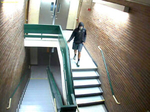 Two of the enhanced video stills from Nashoba security camera.  More are posted on the Bolton Police Facebook page.                                                                    Courtesy Bolton Police