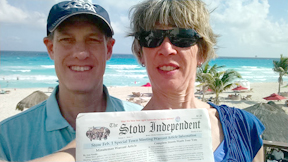 Dick and Cindy Cummings in Cancun, Mexico in early February