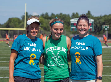 Coach Jaime Mariani, Nashoba Captain Sarah Johnson, Nashoba Athletic  Director Tania Rich                                                                    SusanShaye.com