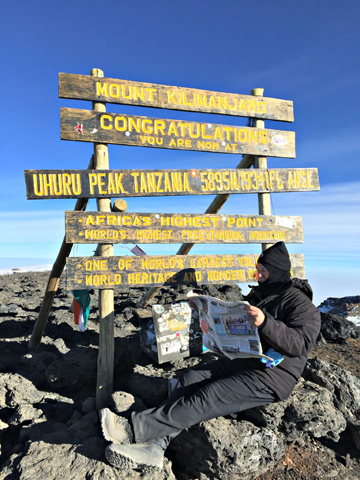Stow resident Robert Bell climbed to the top of Mount Kilimanjaro in July. More on the story below.                    Courtesy